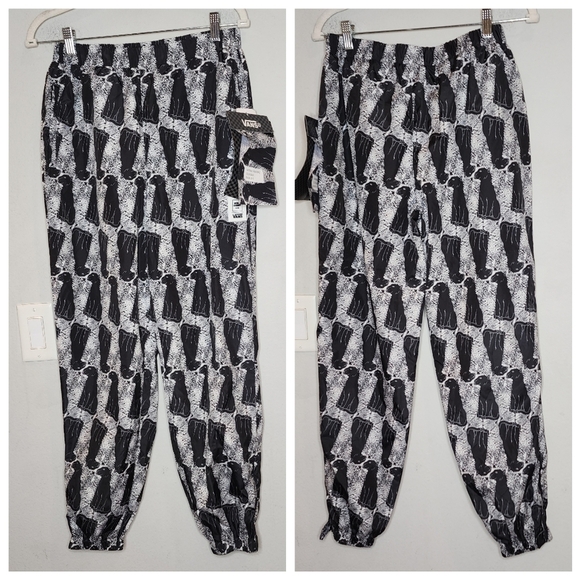 NWT Vans × Opening Ceremony Black Leopard Track Pant Joggers Mesh Lined Small - Picture 14 of 16